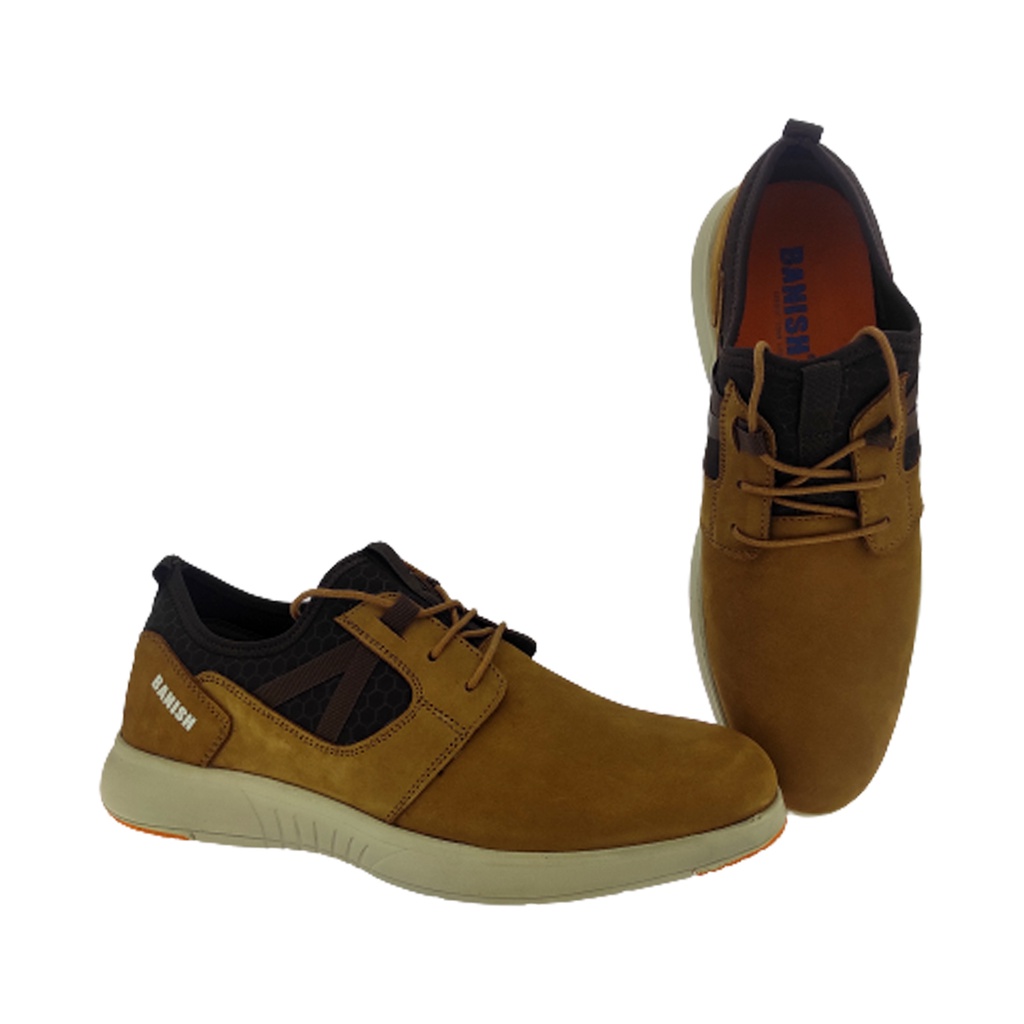 BANISH SKY-113 CAMEL MEN'S LETHER CASUAL SHOE