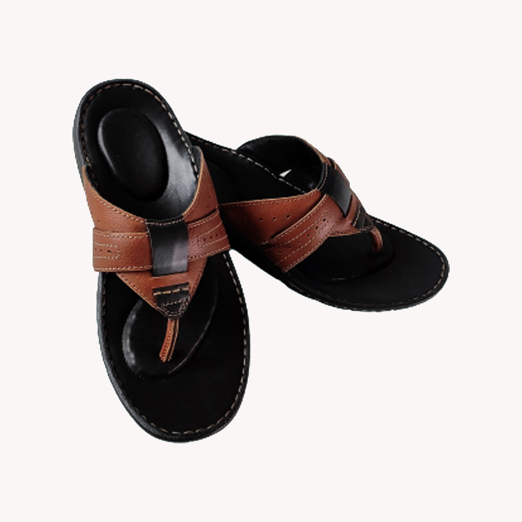 LAURENT 6115 MEN'S LETHER CHAPPAL BROWN