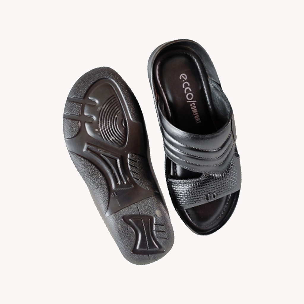 ECCO COMFORT MEN'S CASUAL CHAPPAL BLACK