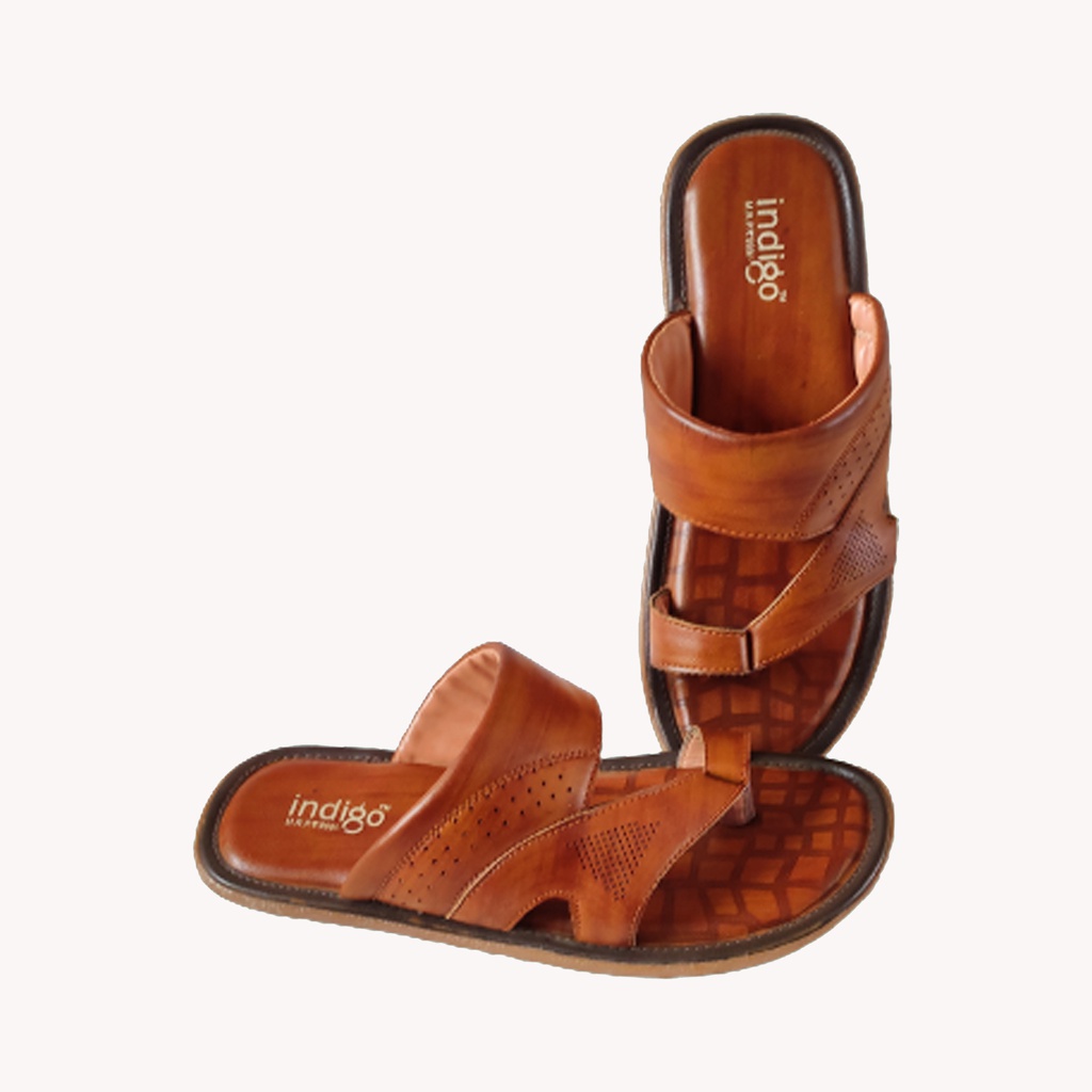 INDIGO MEN'S CASUAL CHAPPAL TAN