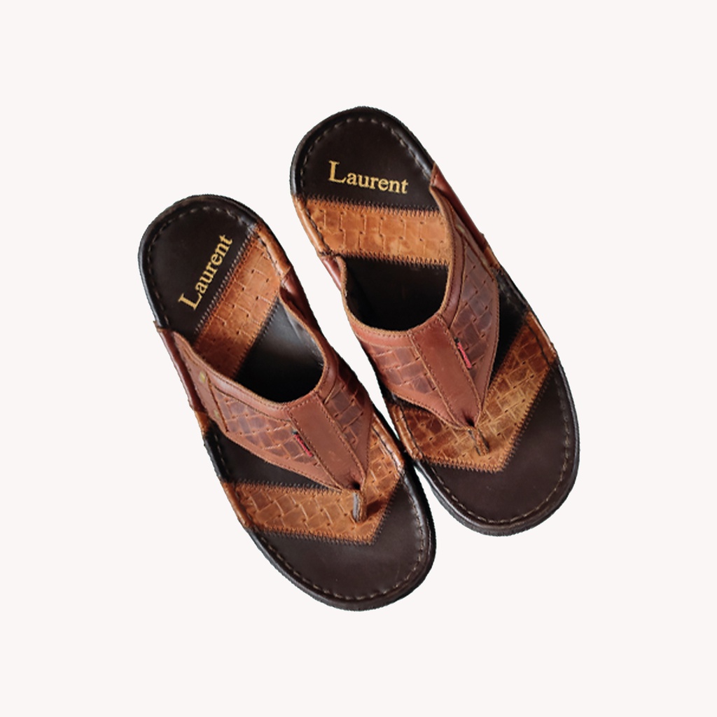 LAURENT 202 MEN'S LETHER CHAPPAL BROWN