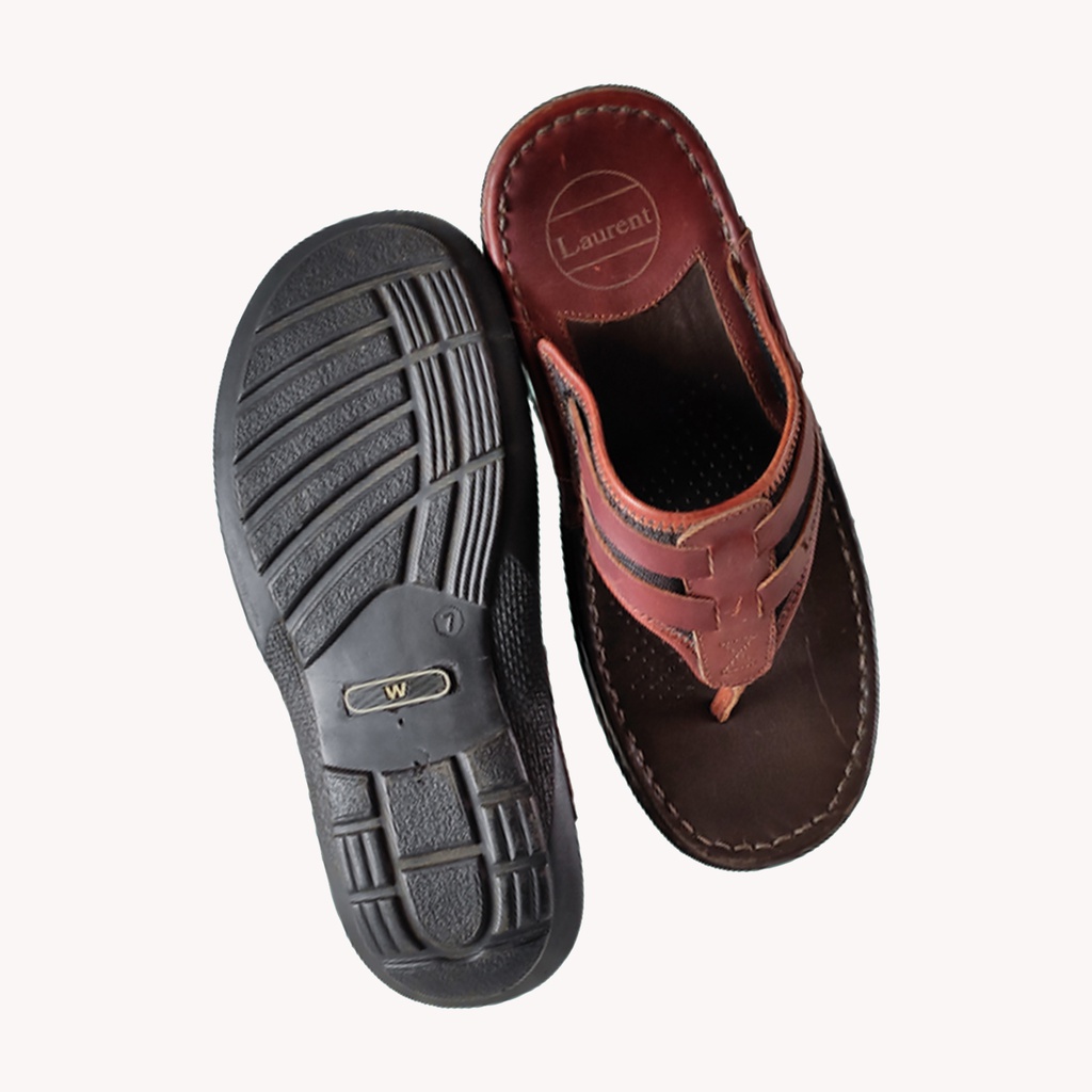 LAURENT 9025 MEN'S LETHER CHAPPAL BROWN