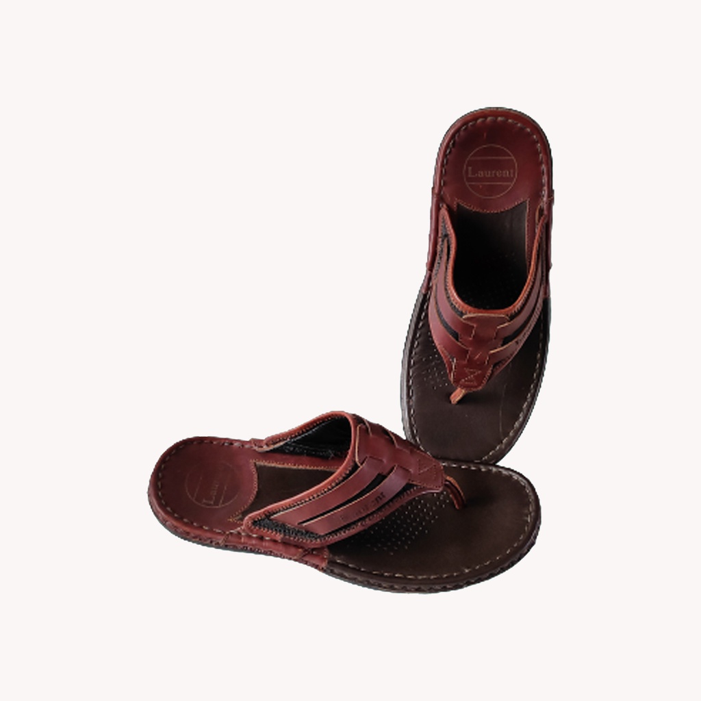 LAURENT 9025 MEN'S LETHER CHAPPAL BROWN