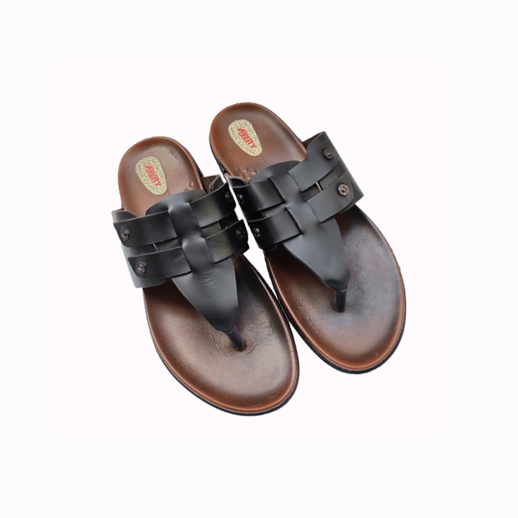 AVERY MEN'S CASUAL CHAPPAL BLACK