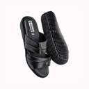 ORTHO MEN'S CASUAL CHAPPAL BLACK