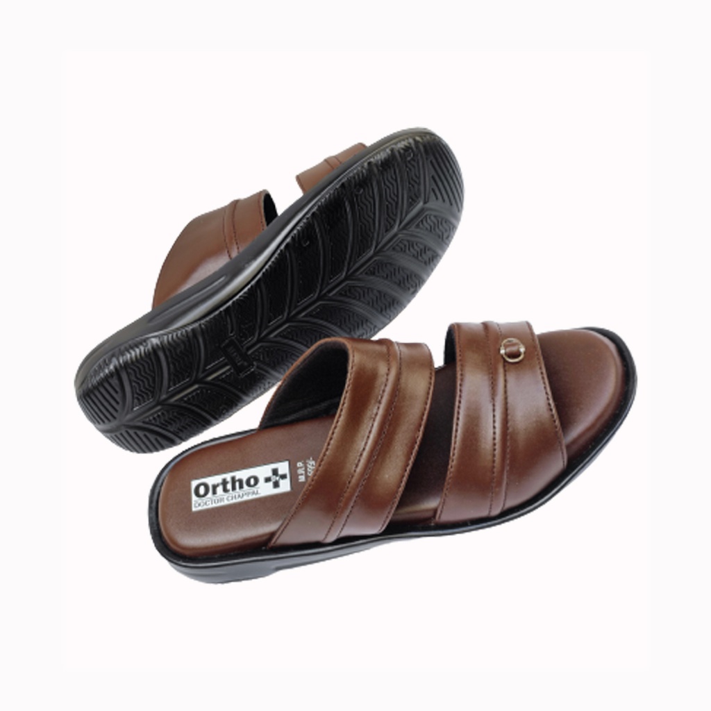 ORTHO MEN'S CASUAL CHAPPAL BLACK