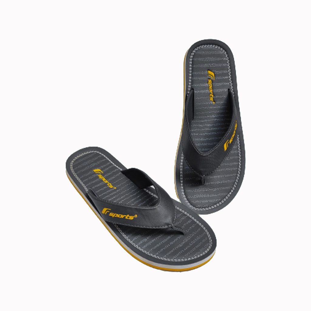 F.SPORTS MEN'S SLIPPER GREY/BLACK/YELLOW