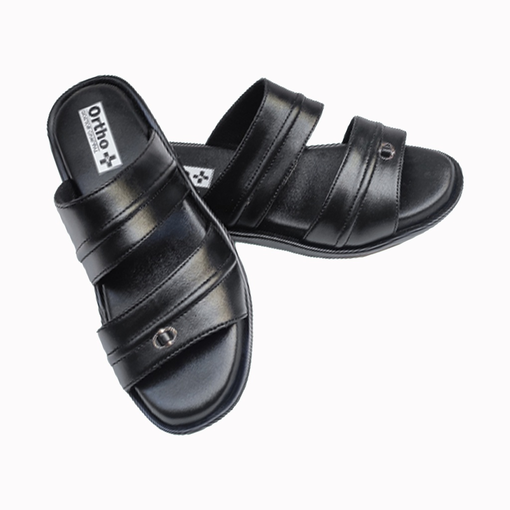 ORTHO MEN'S CASUALCHAPPAL BLACK