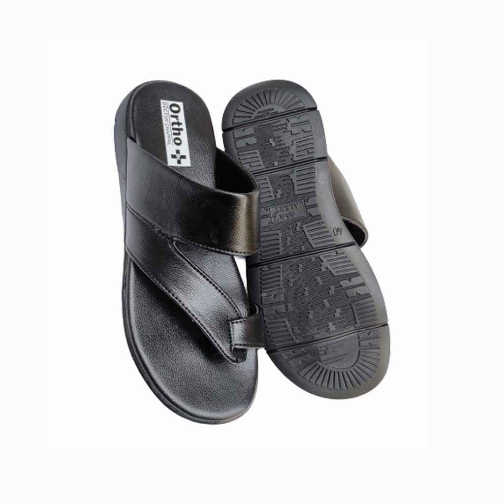 ORTHO MEN'S CASUALCHAPPAL BLACK