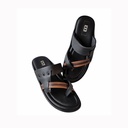 IDDI MEN'S CASUAL CHAPPAL BLACK/TAN