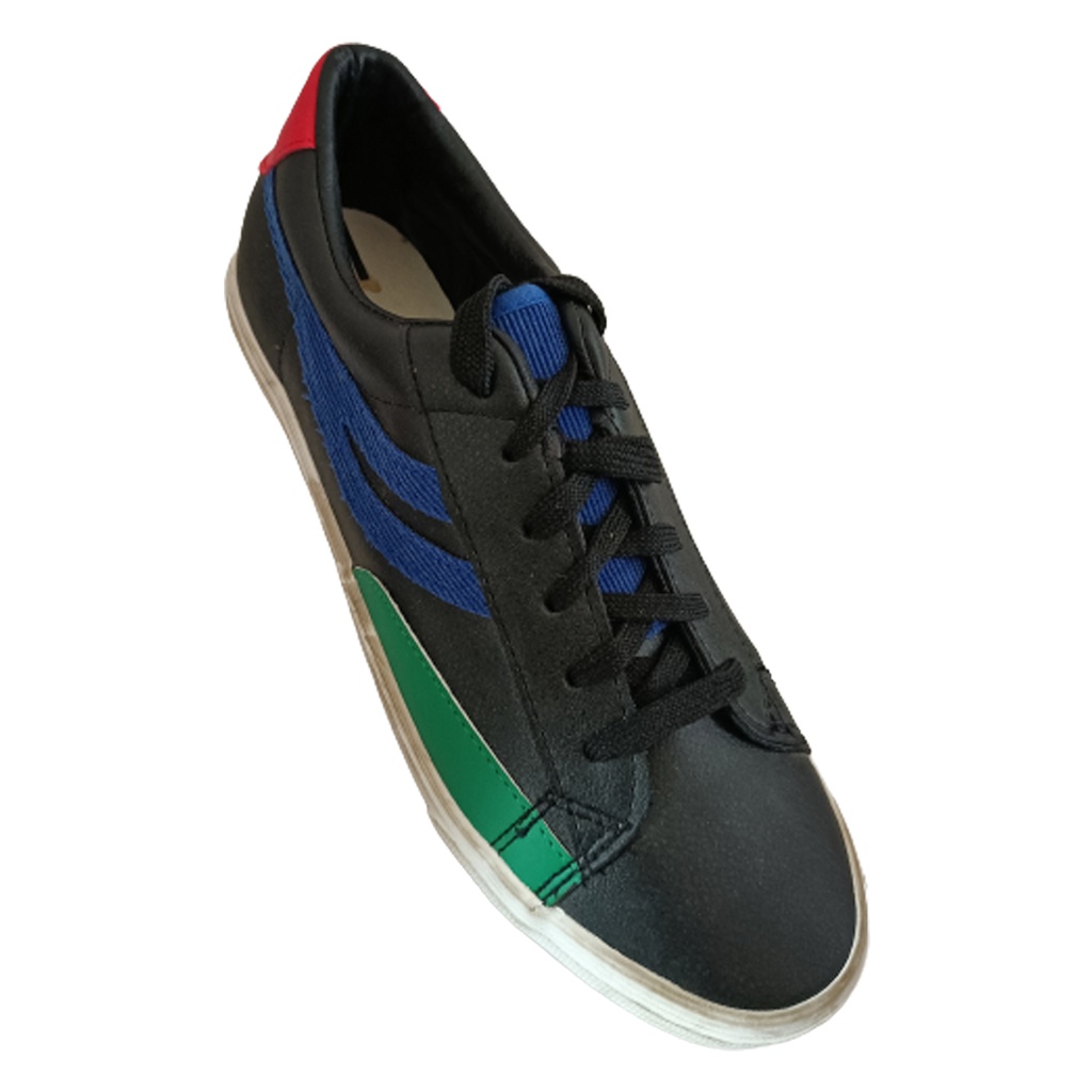 PINE BERRY MEN'S CASUAL SNEAKERS BLACK/BLUE/GREEN