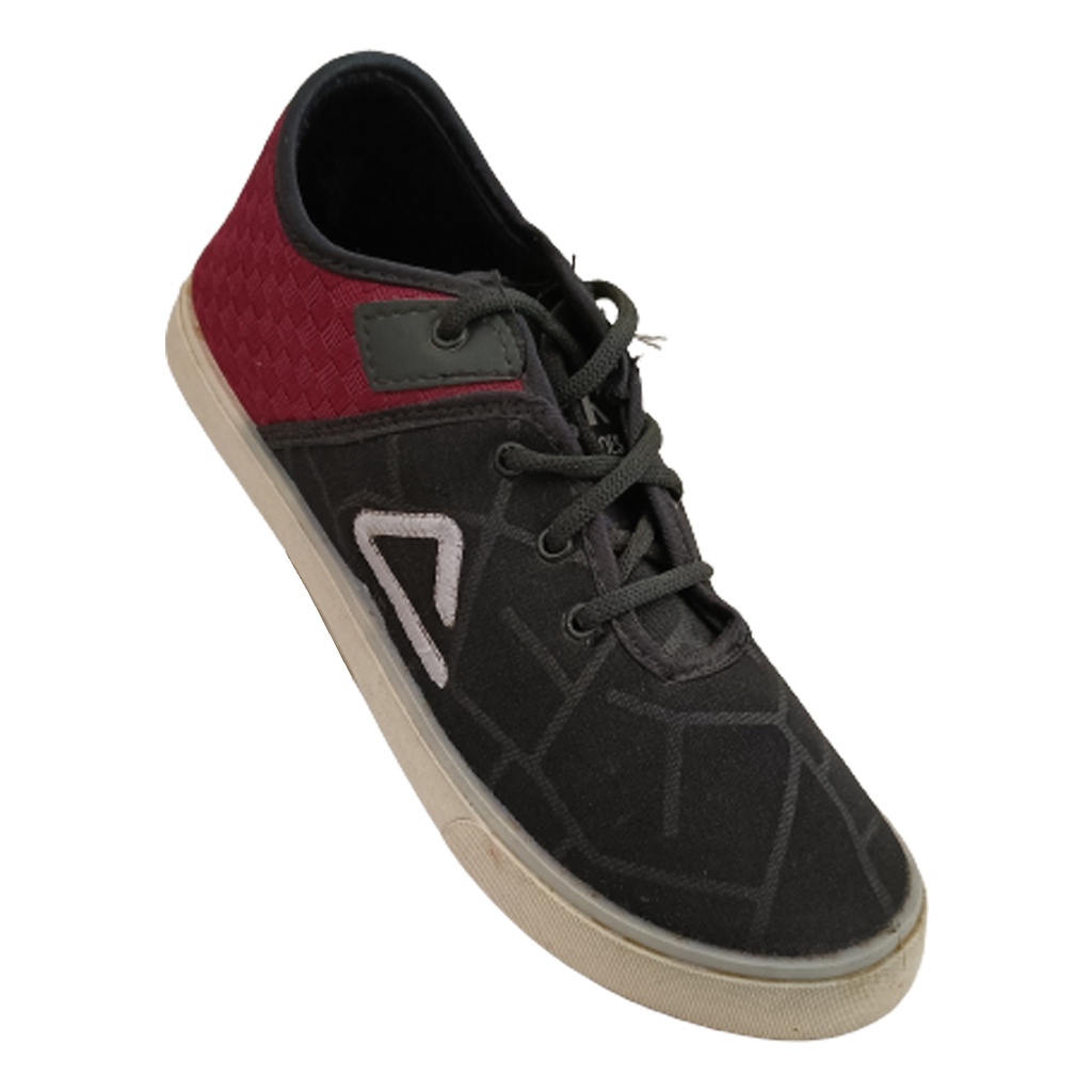 EVOK MEN'S CASUAL SNEAKERS BLACK/WHITE/MARRON