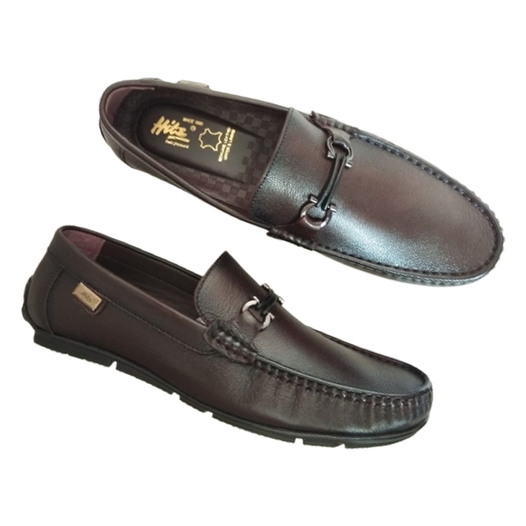 HITZ 8321 BROWN MEN'S LEATHER LOAFER