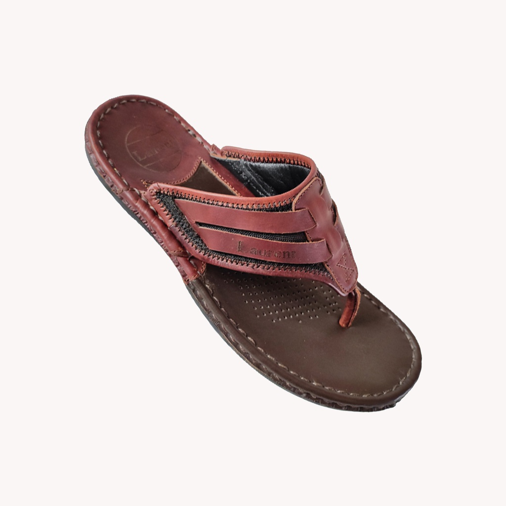 LAURENT 9025 MEN'S LETHER CHAPPAL BROWN