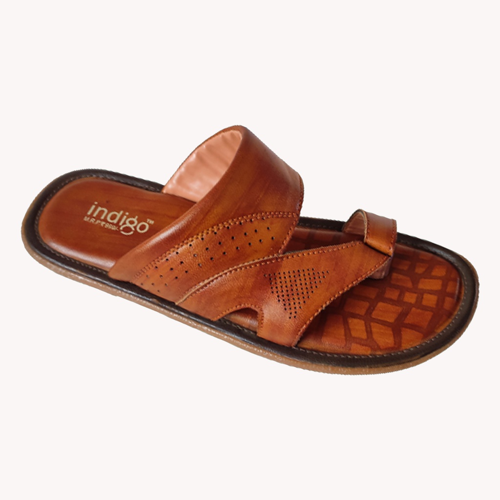 INDIGO MEN'S CASUAL CHAPPAL TAN