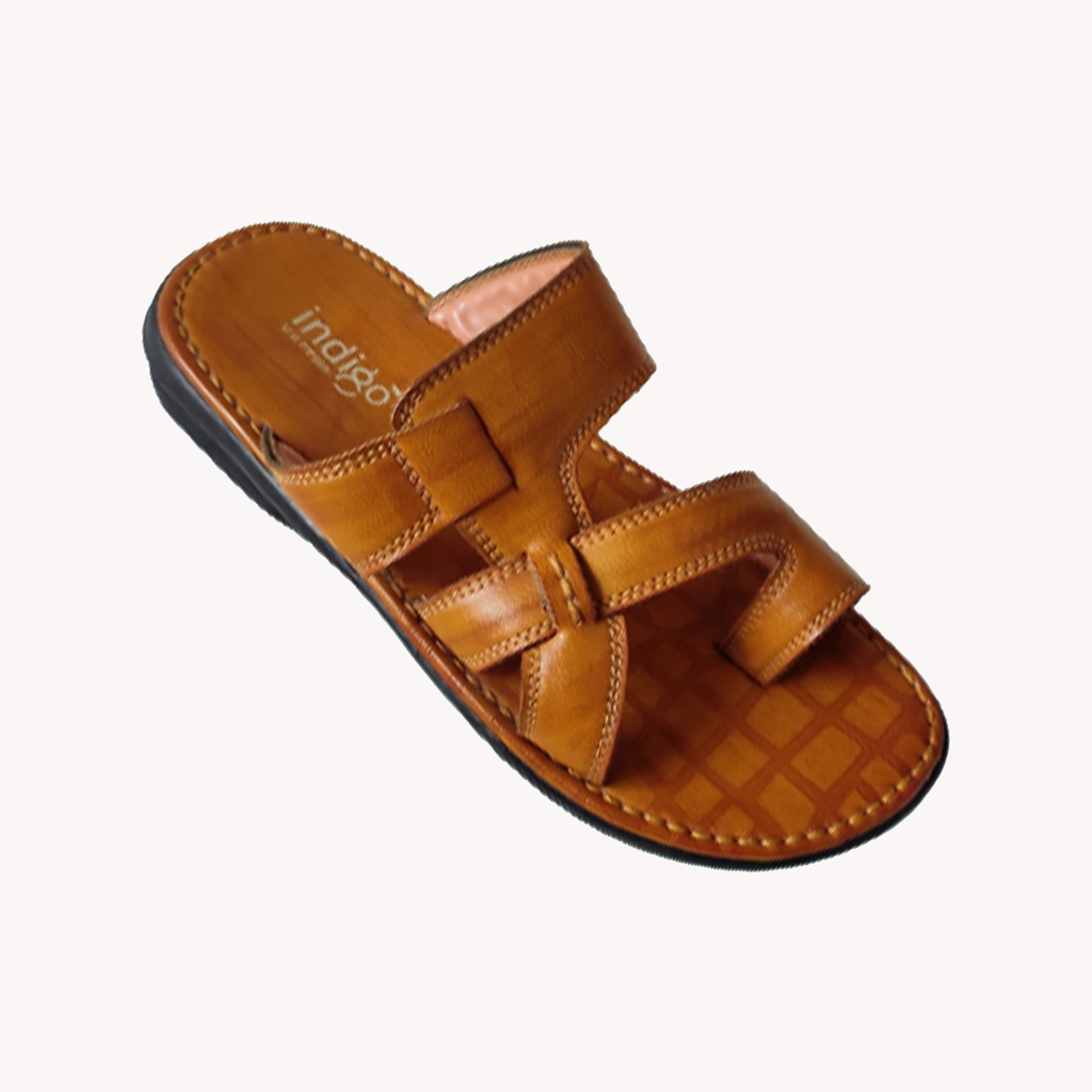 INDIGO MEN'S CASUAL CHAPPAL TAN