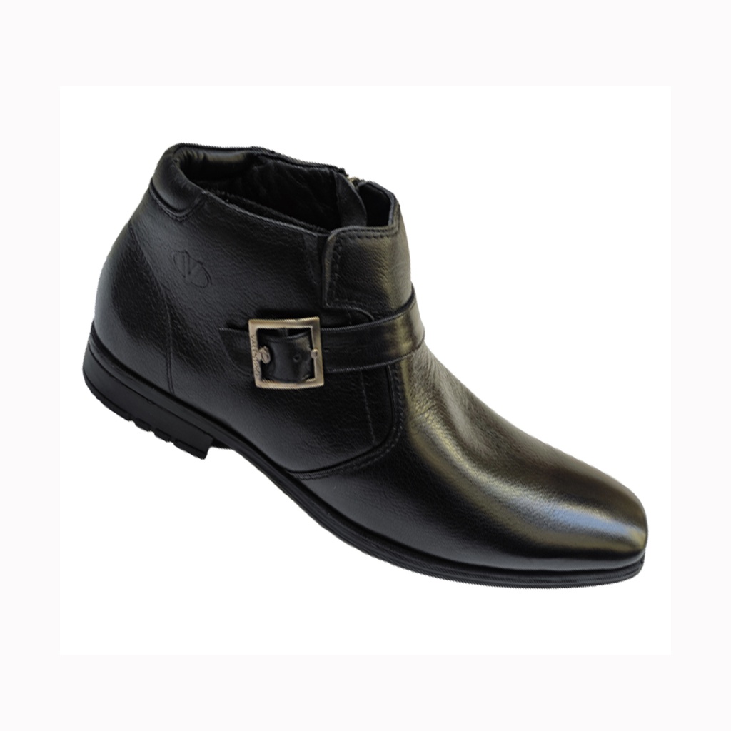 VALENTINO NEWTOP-85 BLACK MEN'S LETHER LONG SHOE