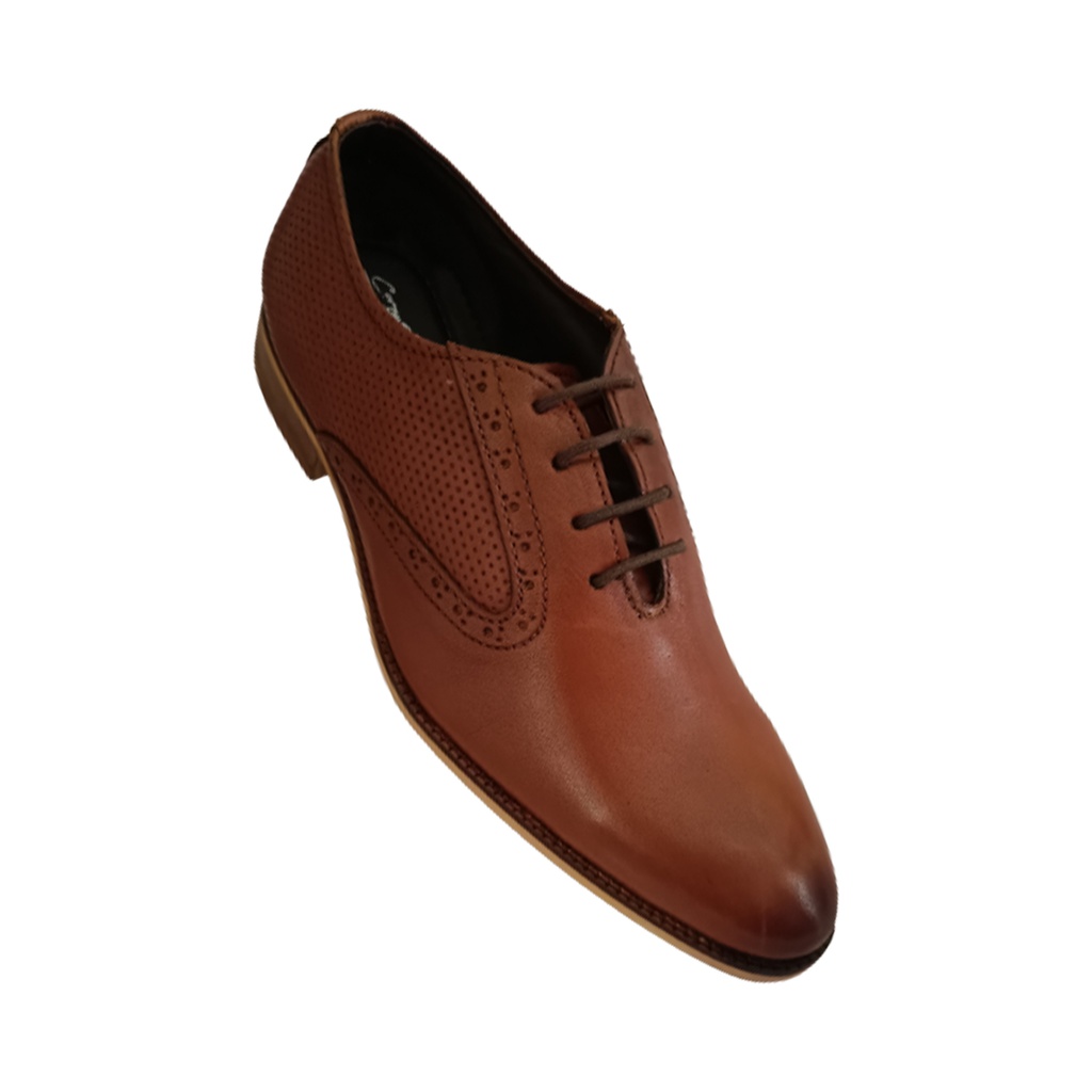 CORZY BEES 1001 MEN'S LEATHER FORMAL SHOE TAN