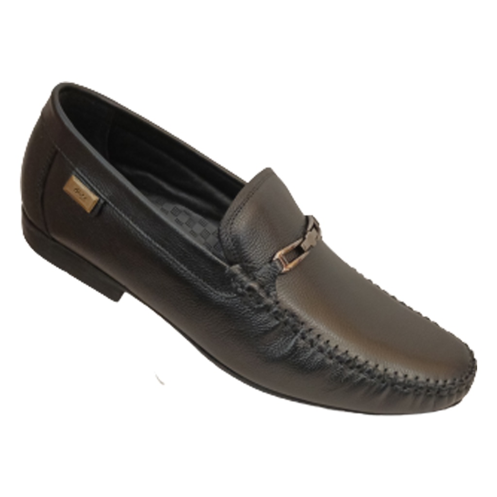 HITZ 5328 BLACK MEN'S LETHER LOAFER