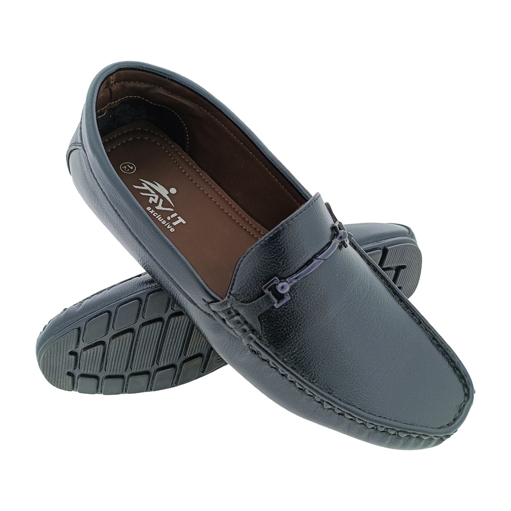 TRYIT  716 BLACK MEN'S CASUAL LOAFER