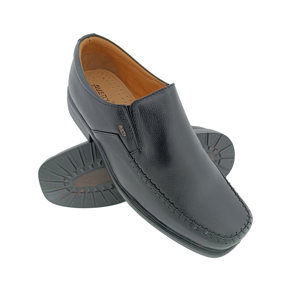 O.LETHER TH-96 BLACK MEN'S FORMAL EXTRA SIZE SLIP ON SHOE