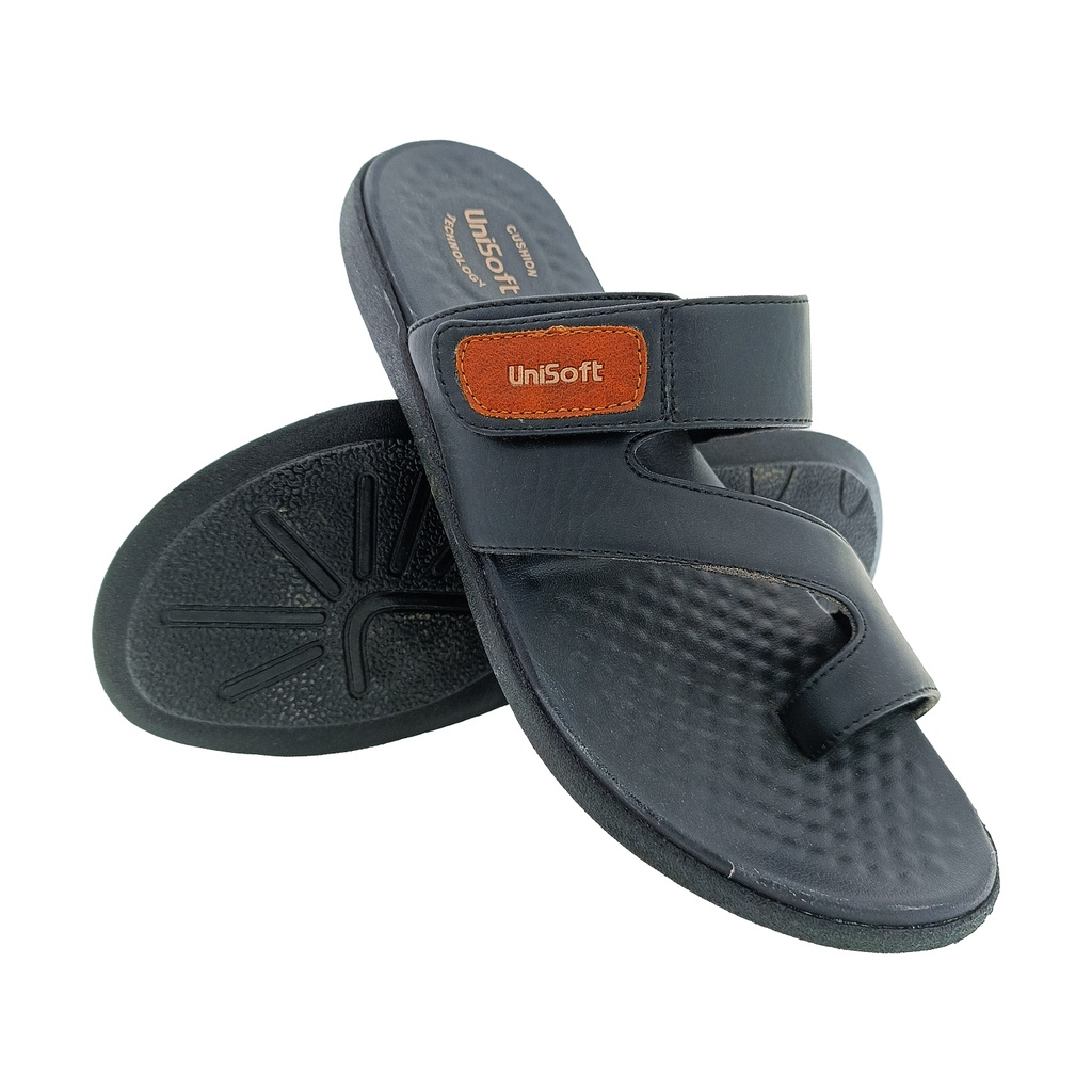 UNISOFT 527-103 BLACK MEN'S CHAPPAL