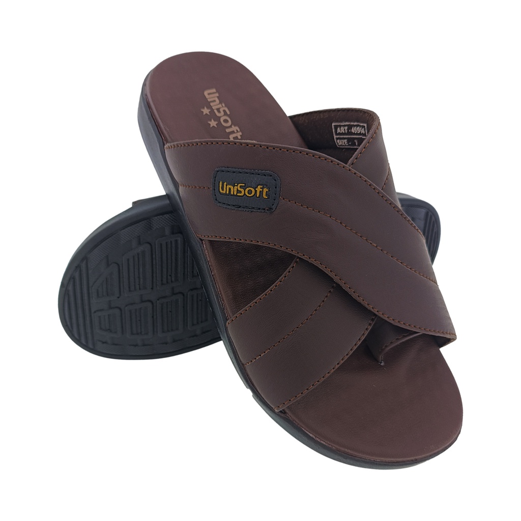 UNISOFT 459-54 BROWN MEN'S CHAPPAL