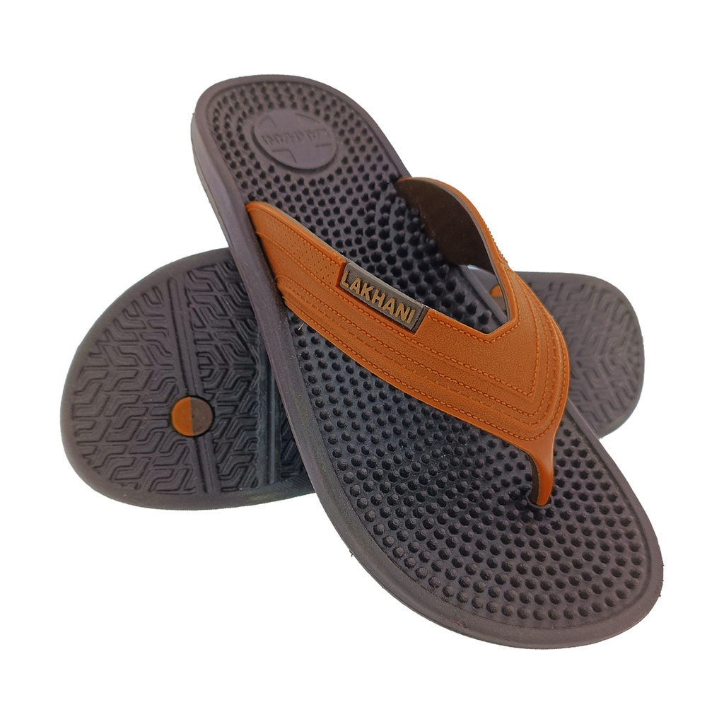 LAKHANI PUNCH BROWN/TAN MEN'S SLIPPER