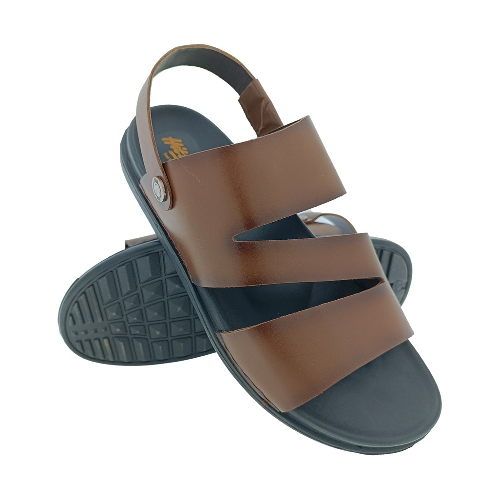 HITZ 6753 BROWN MEN'S LETHER SANDAL