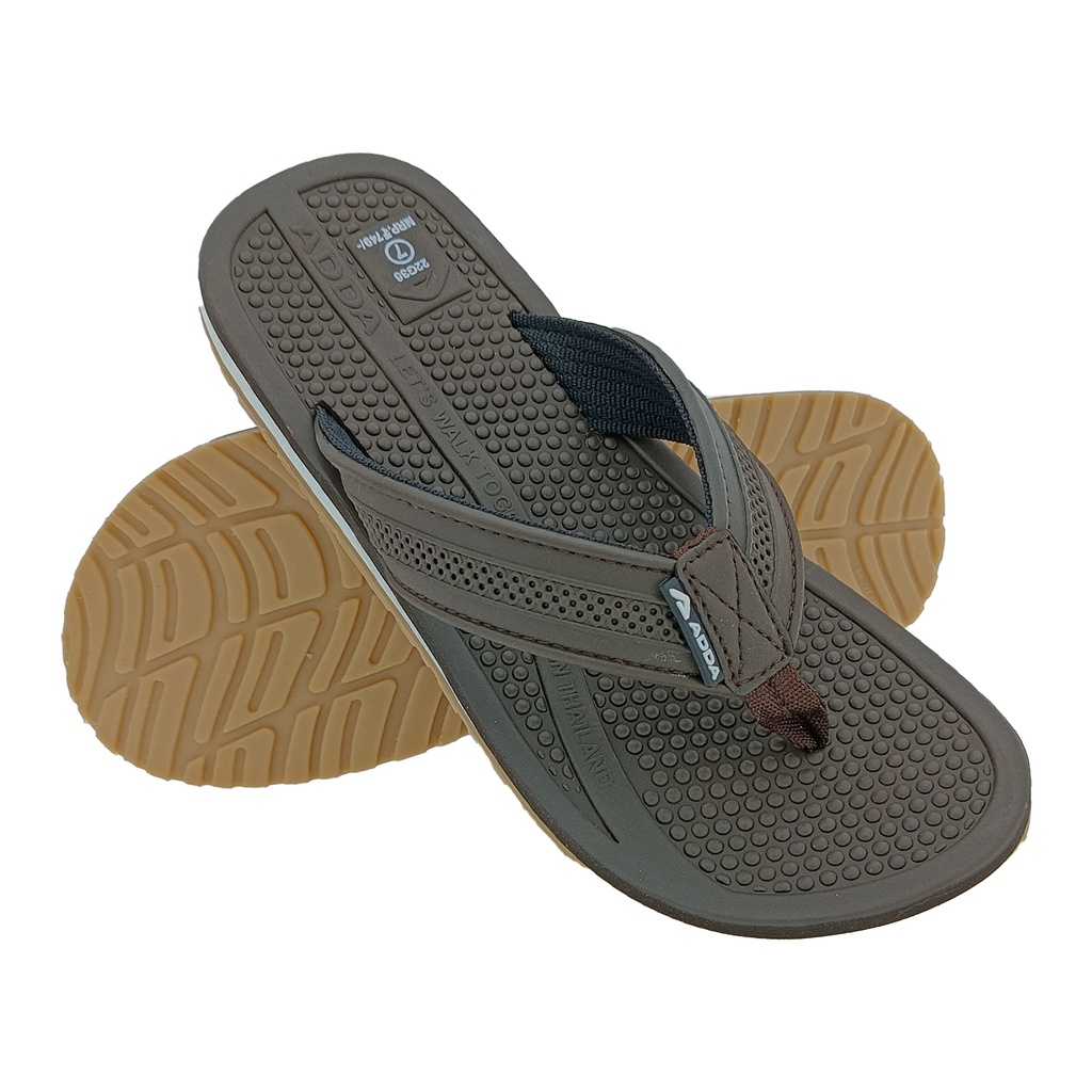 ADDA FITNESS-1 BROWN MENS SLIPER