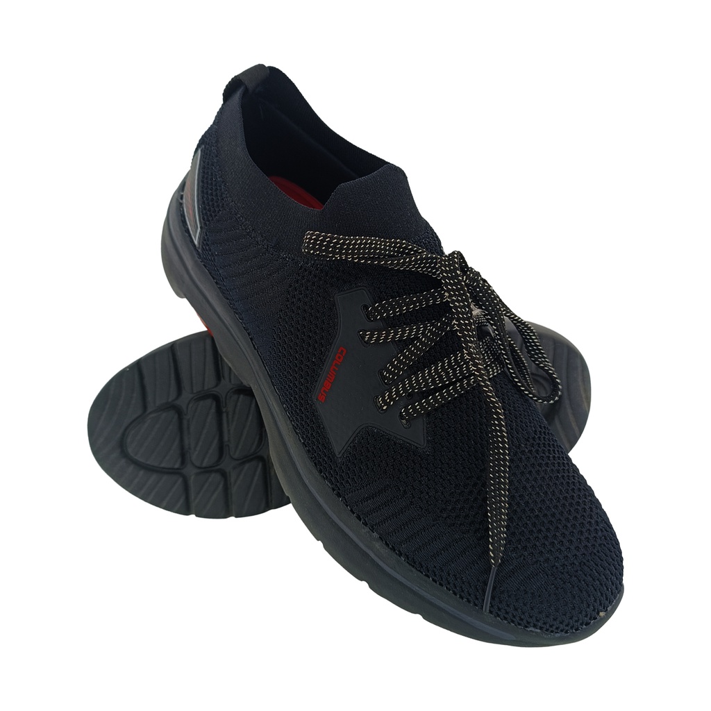 COLUMBUS FM-09 BLACK/RED MEN'S SPORT SHOE