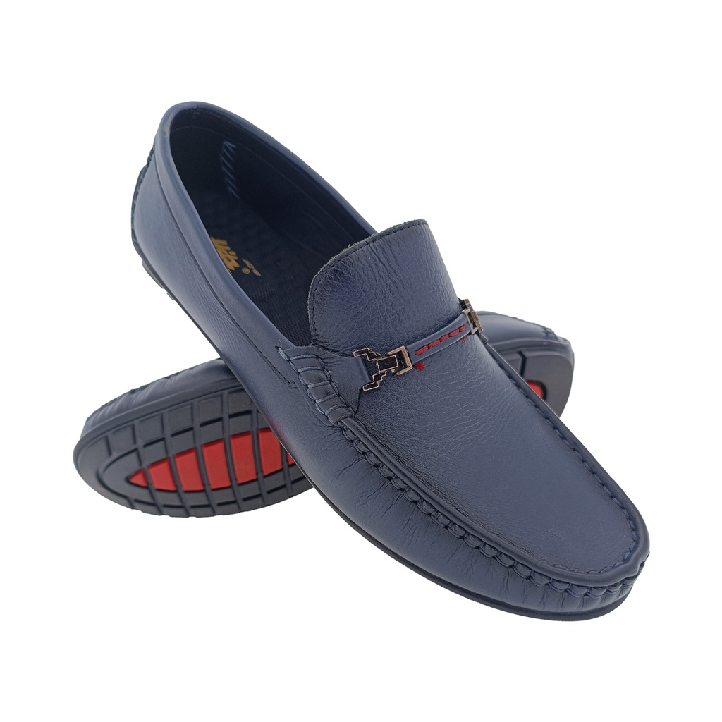 HITZ 8352 BLUE MEN'S LETHER LOAFER