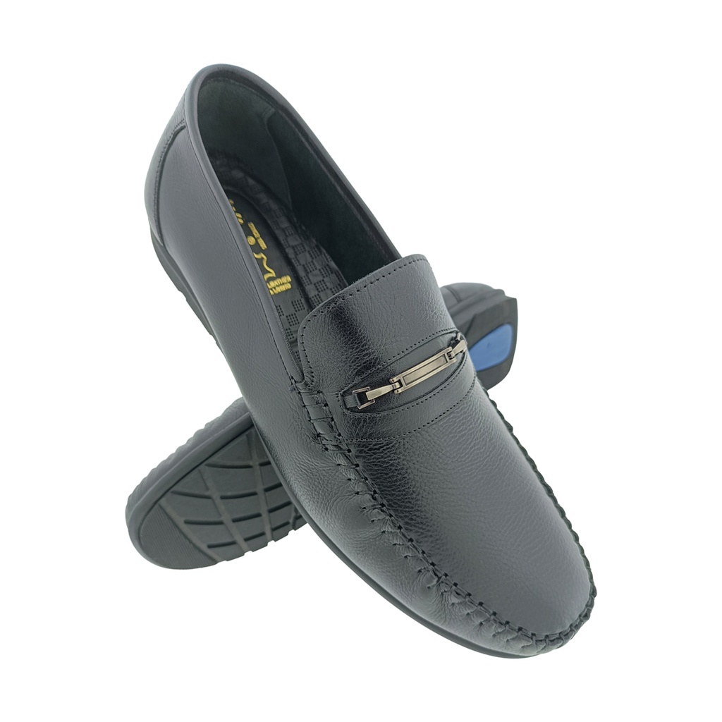 HITZ J3 BLACK MEN'S LETHER LOAFER