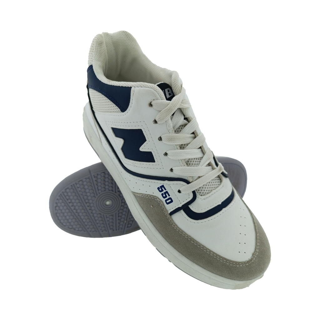 LACE UP JAH-XF5118 WHITE BLUE MEN'S SNEAKERS