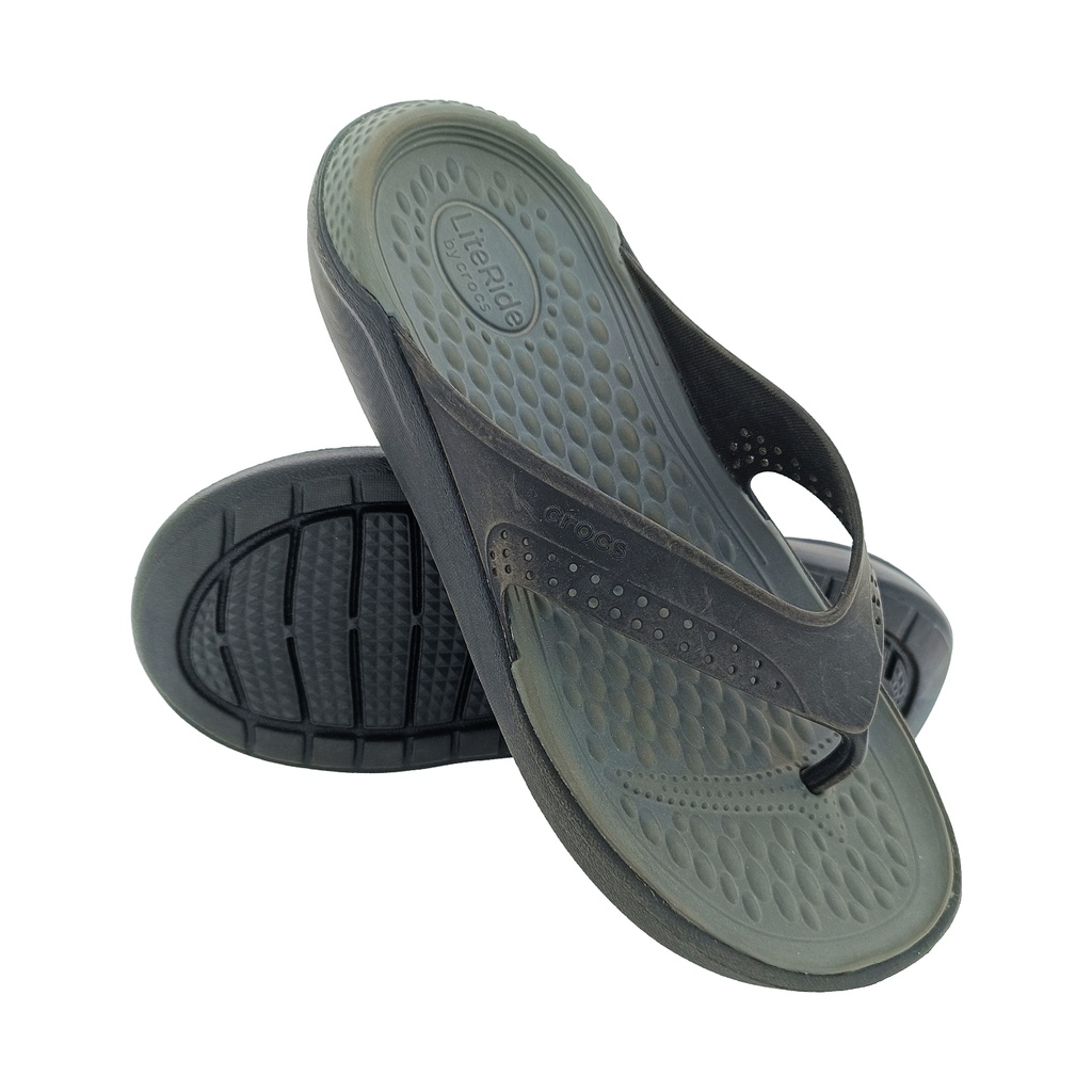 CROCS LITERIDE FLIP BLACK/GREY MEN'S SLIPPER