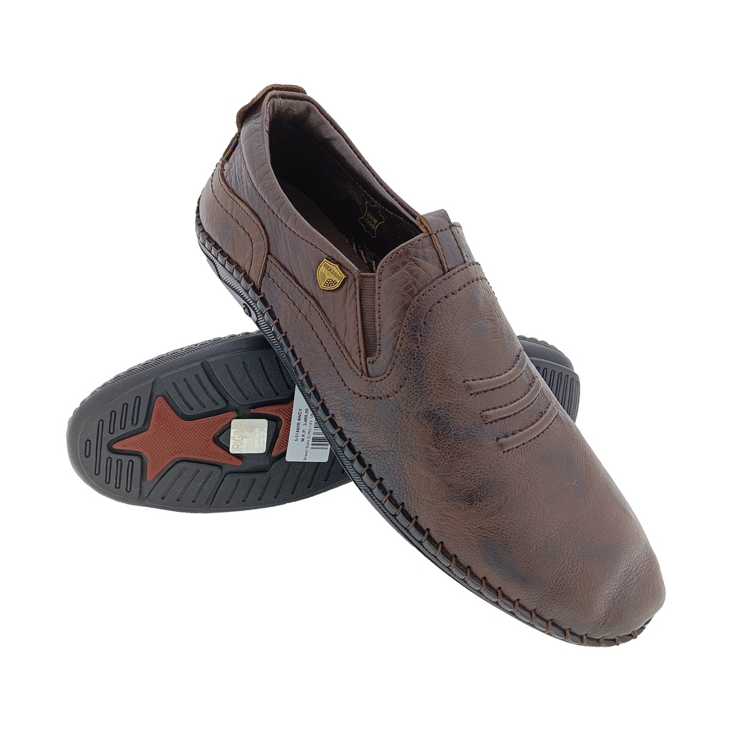 BUCKAROO 5-51480 BROWN MEN'S LETHER CASUAL SHOE