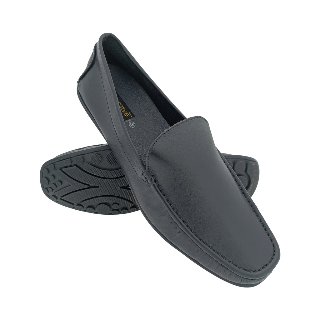 WOOD ACTIVE MX 77 BLACK MEN'S LETHER LOAFER