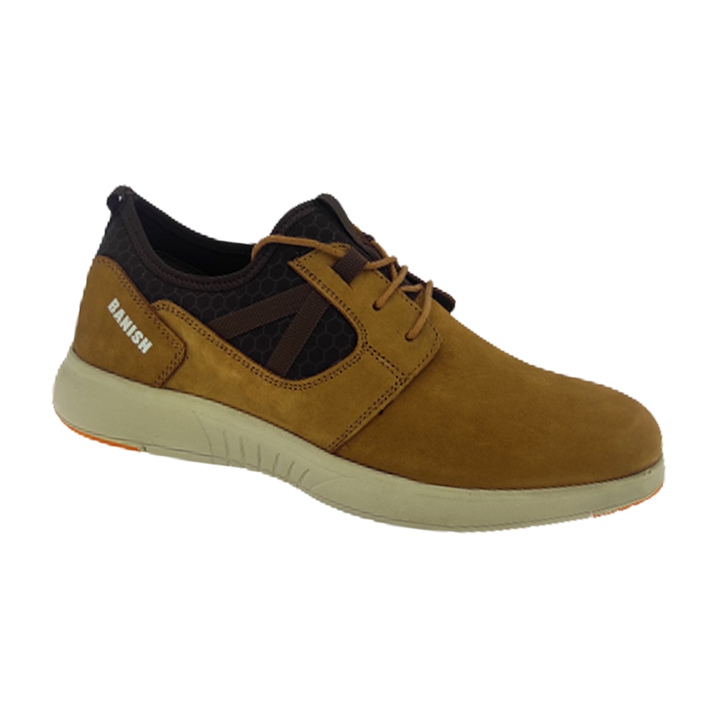 BANISH SKY-113 CAMEL MEN'S LETHER CASUAL SHOE