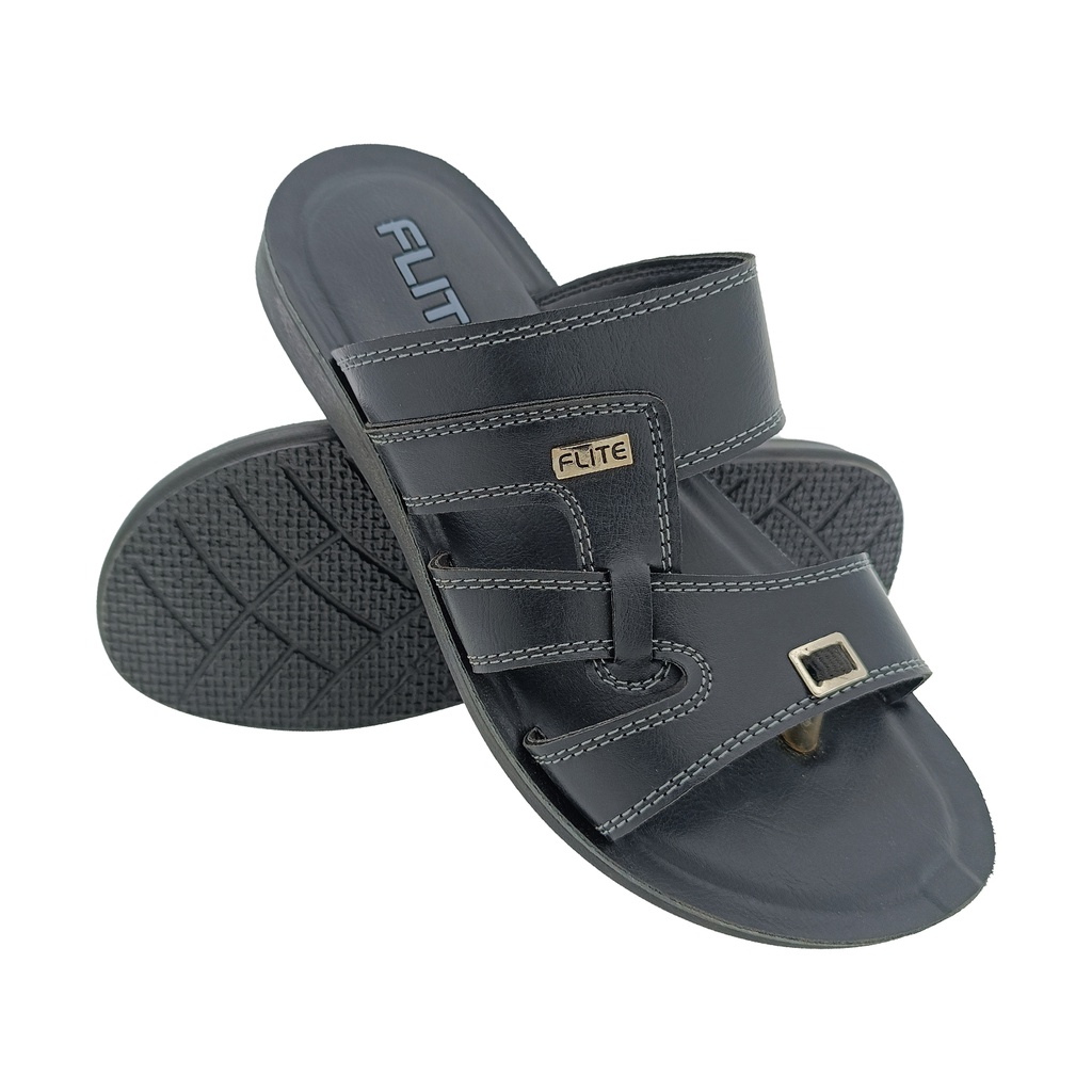 FLITE PUG 87 BLACK MEN'S CHAPPAL