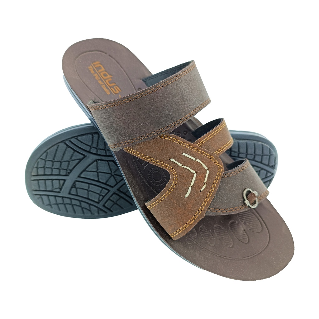 INDUS 7638 BROWN MEN'S CHAPPAL