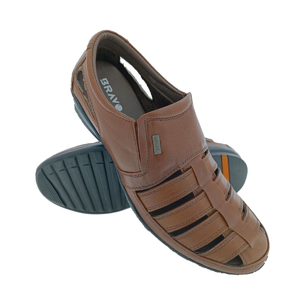 BRAVO 3B-X TAN MEN'S LEATHER PACK SANDAL