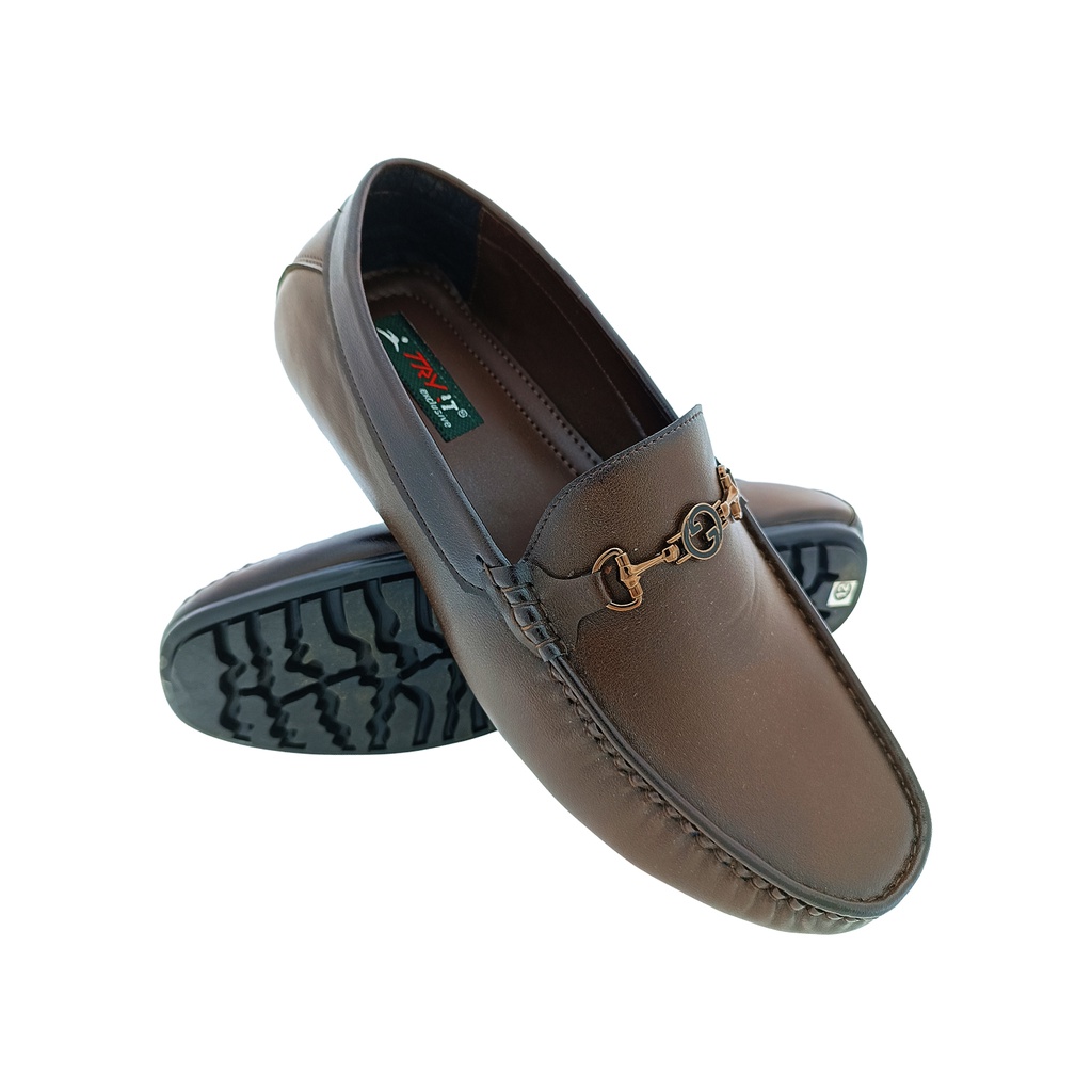 TRYIT 756 D.BROWN MEN'S LOAFER