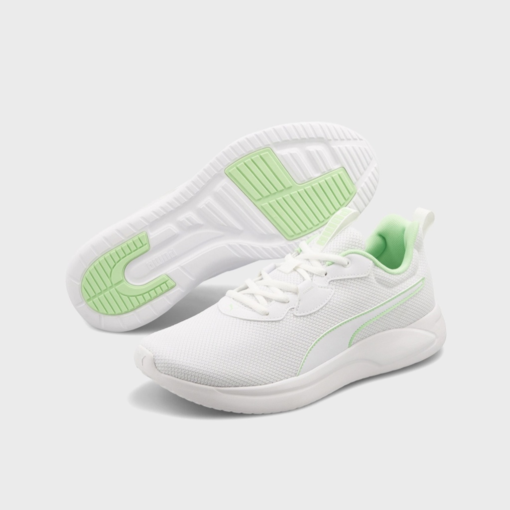 PUMA 19473906 WHITE/GREEN MENS SPORTS SHOE LACE UP