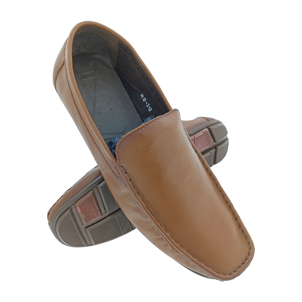 IDDI RUBI-1 TAN MEN'S BORDER LOAFER SHOE