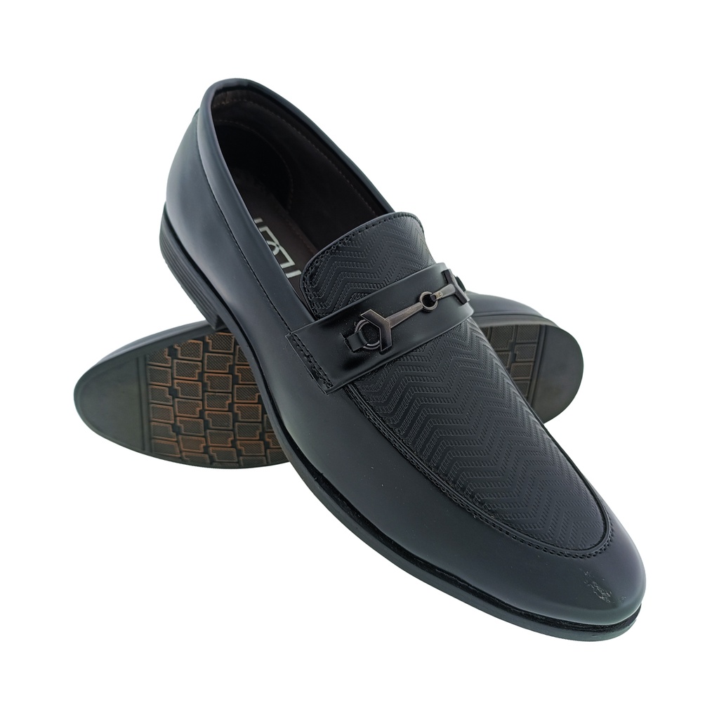 IDDI MOC-6903 BLACK MEN'S POINT LOAFER SHOE