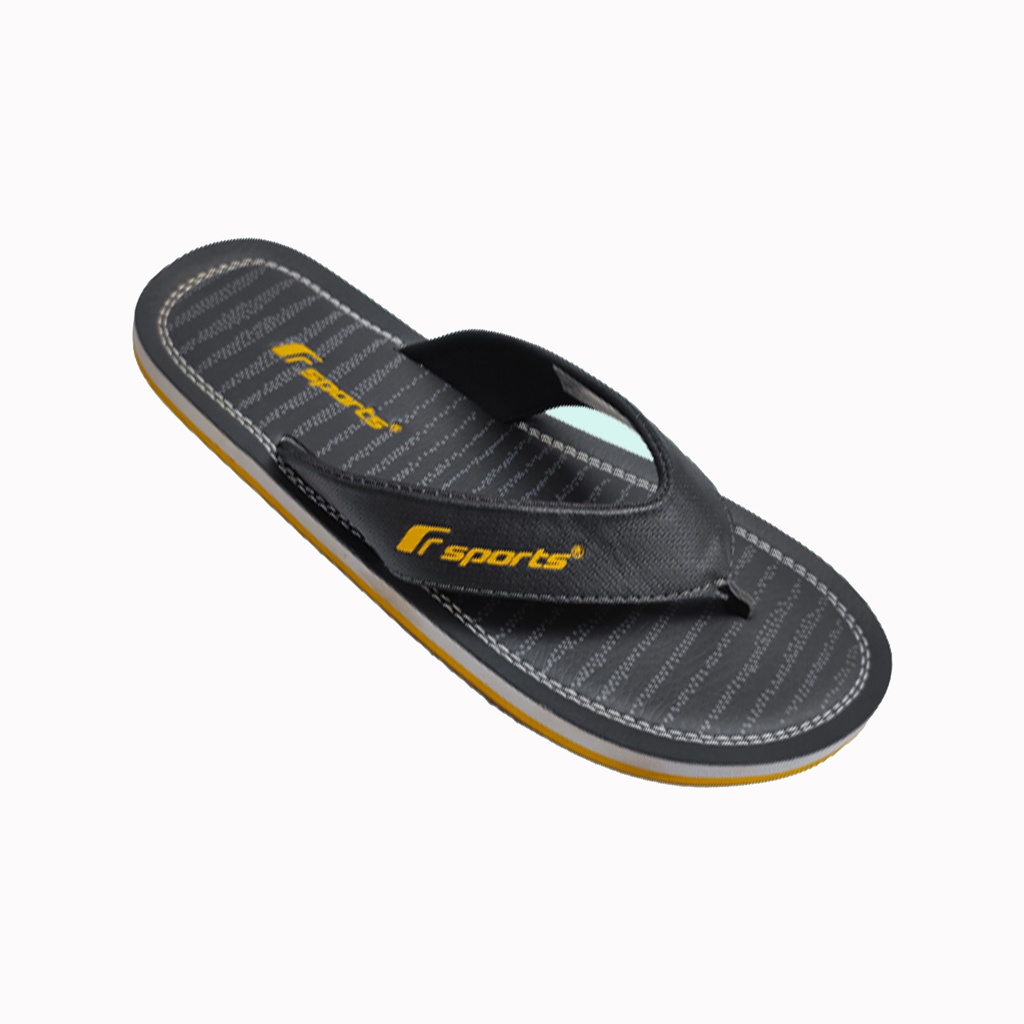 F.SPORTS MEN'S SLIPPER GREY/BLACK/YELLOW