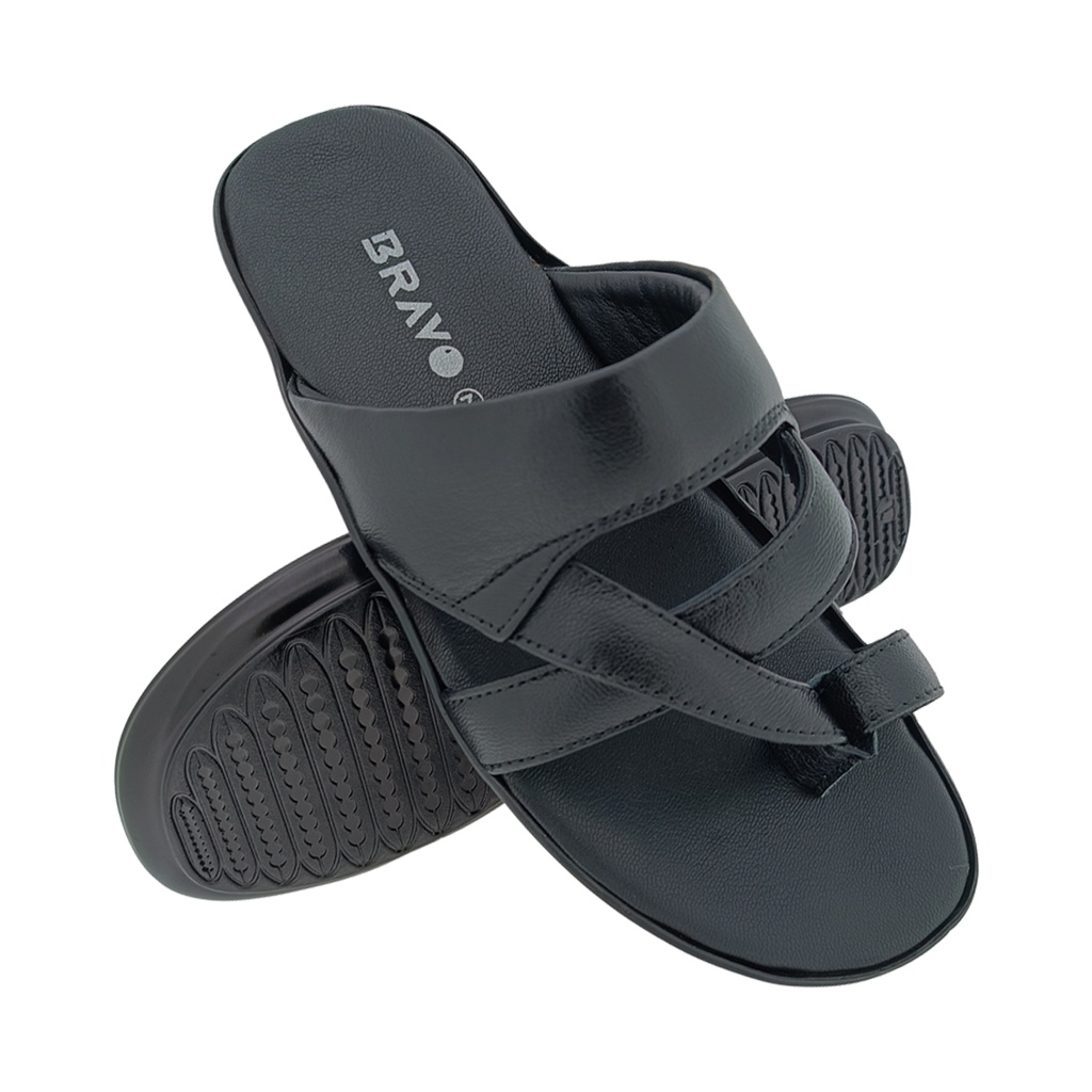 BRAVO PK-1933 BLACK MENS CHAPPAL