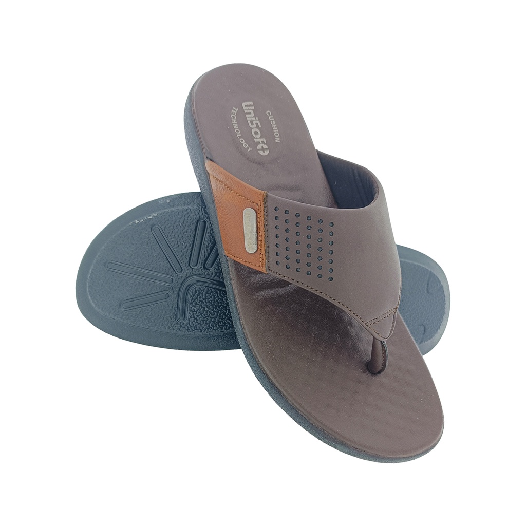 UNISOFT 527-105U BROWN MENS CHAPPAL