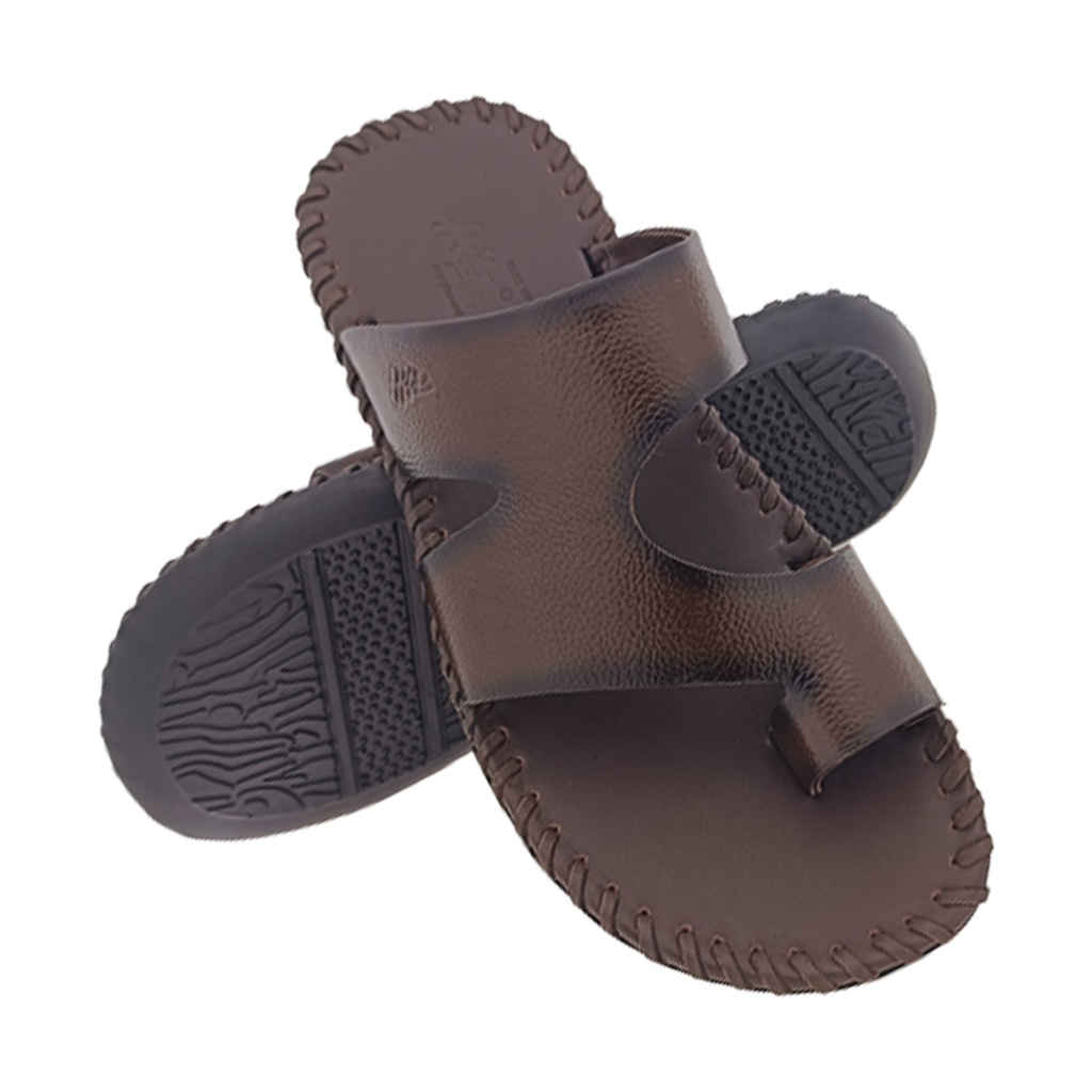 HITZ 2401 BROWN MENS LEATHER CHAPPAL