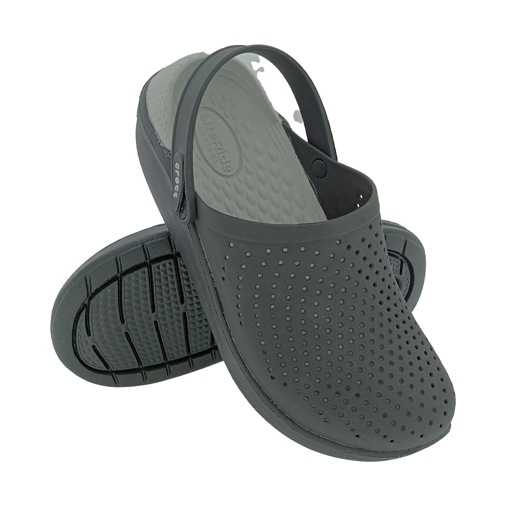 MENS CROCS STYEL SANDAL BLACK/GREY